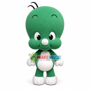 Amiable Green Baby Dragon Mascot Costume Amiable Green Baby Dragon Mascot Costume