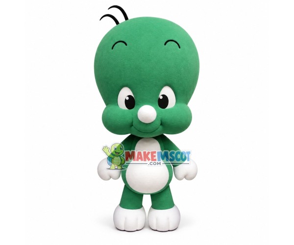 Amiable Green Baby Dragon Mascot Costume