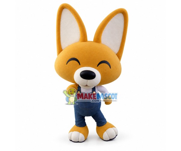 Stubborn Little Fox Eddie Cartoon Mascot Costume