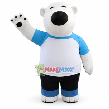 Kind-hearted Big White Bear Bobby Mascot Costume Kind-hearted Big White Bear Bobby Mascot Costume