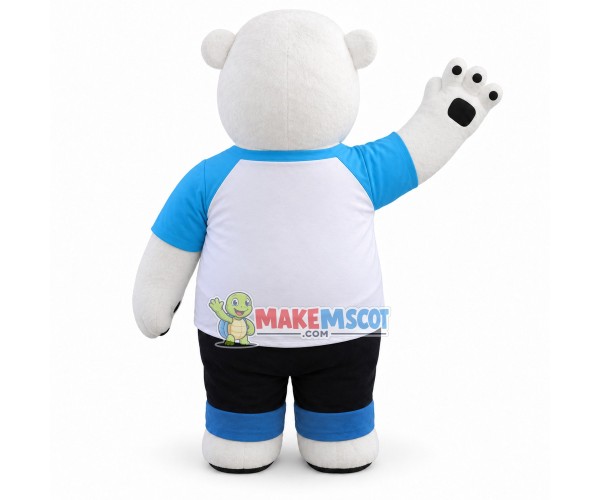 Kind-hearted Big White Bear Bobby Mascot Costume Kind-hearted Big White Bear Bobby Mascot Costume