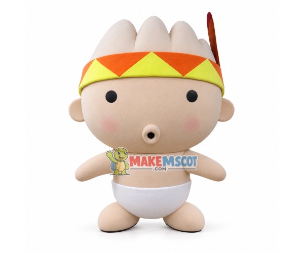 Naked Baby With Kerchief Mascot Costume Naked Baby With Kerchief Mascot Costume