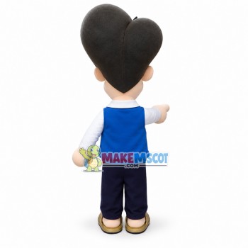 Long Faced Man With Depressed Expression Mascot Costume