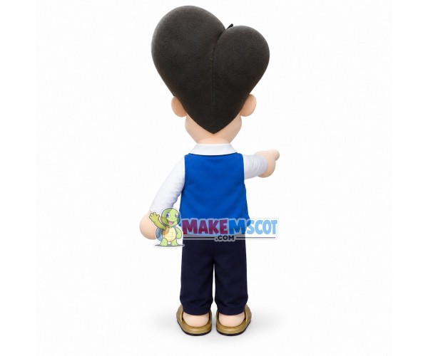 Long Faced Man With Depressed Expression Mascot Costume Long Faced Man With Depressed Expression Mascot Costume