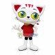 Agile Number Three Racer White Cat Mascot Costume