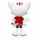 Agile Number Three Racer White Cat Mascot Costume