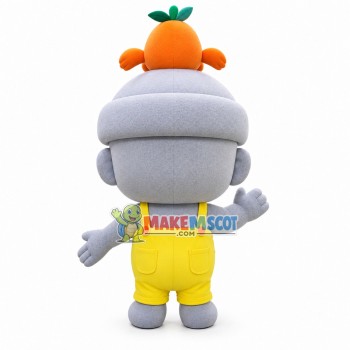 Exquisite Gray Boy Puppet Mascot Costume Exquisite Gray Boy Puppet Mascot Costume