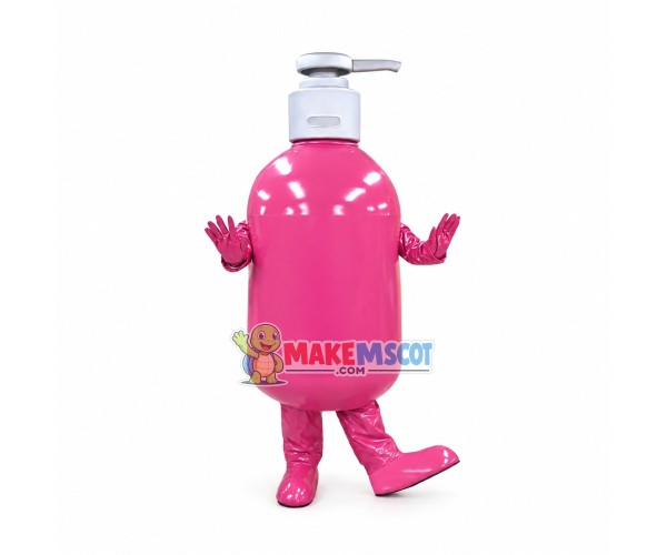 Pink Plastic Press Bottle Mascot Costume Pink Plastic Press Bottle Mascot Costume