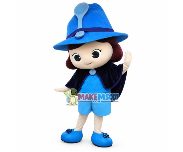 Pure Child Wearing Magic Hat Mascot Costume Pure Child Wearing Magic Hat Mascot Costume