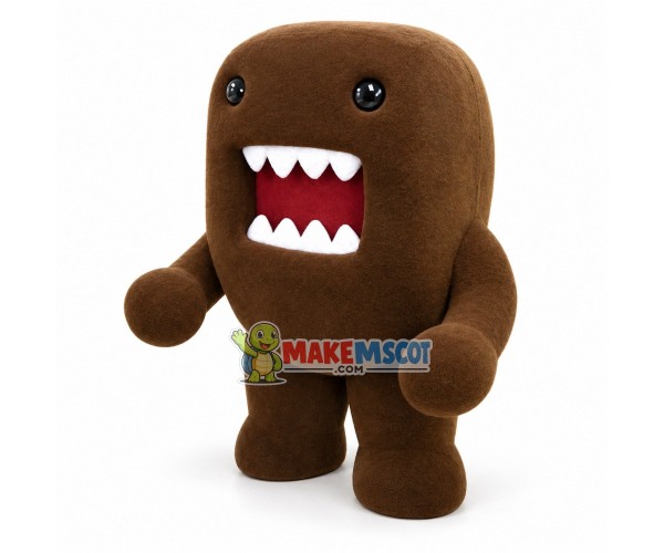 Brown Square Body Domo-kun Mascot Costume