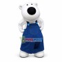 Enthusiastic Big-nosed White Bear Bobby Mascot Costume