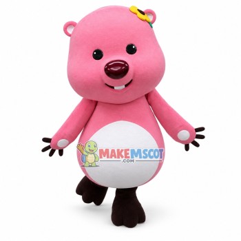 Ruby The Sensitive Beaver Mascot Costume