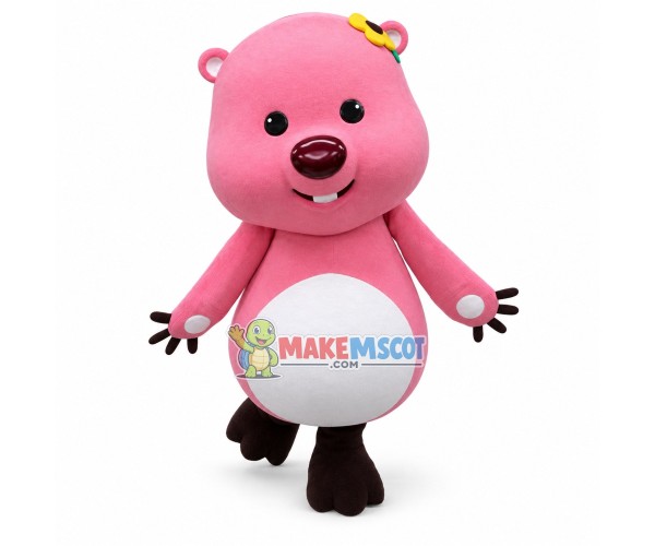 Ruby The Sensitive Beaver Mascot Costume Ruby The Sensitive Beaver Mascot Costume