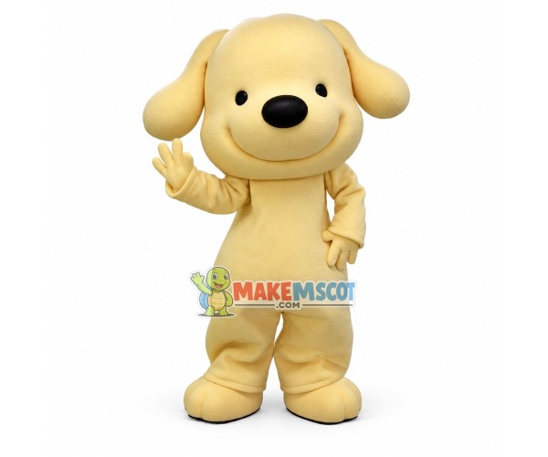Beige Puppy of Children Underwear Brand Mascot Costume Beige Puppy of Children Underwear Brand Mascot Costume
