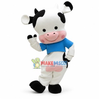 Joyful Cow of Dairy Brand Mascot Costume Joyful Cow of Dairy Brand Mascot Costume
