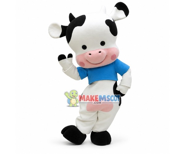 Joyful Cow of Dairy Brand Mascot Costume Joyful Cow of Dairy Brand Mascot Costume