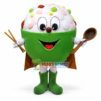 Full Bowl of Multigrain Rice Mascot Costume Full Bowl of Multigrain Rice Mascot Costume