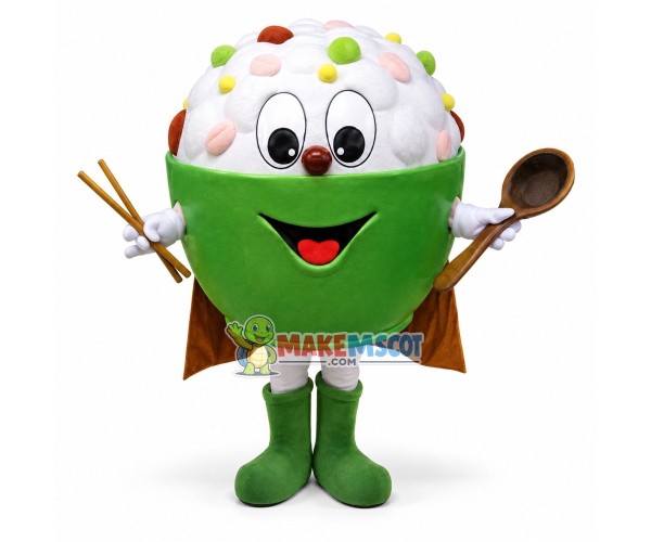 Full Bowl of Multigrain Rice Mascot Costume Full Bowl of Multigrain Rice Mascot Costume