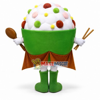 Full Bowl of Multigrain Rice Mascot Costume Full Bowl of Multigrain Rice Mascot Costume