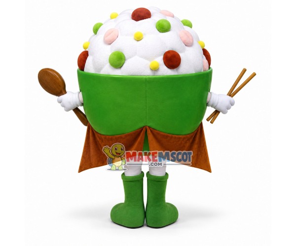 Full Bowl of Multigrain Rice Mascot Costume Full Bowl of Multigrain Rice Mascot Costume
