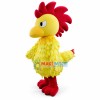 Yellow Long-haired Rooster Mascot Costume