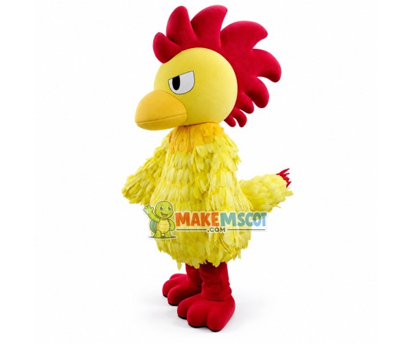 Yellow Long-haired Rooster Mascot Costume Yellow Long-haired Rooster Mascot Costume