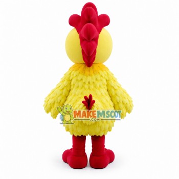 Yellow Long-haired Rooster Mascot Costume Yellow Long-haired Rooster Mascot Costume