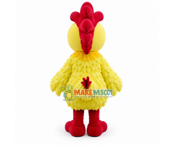 Yellow Long-haired Rooster Mascot Costume Yellow Long-haired Rooster Mascot Costume
