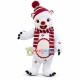 Christmas Clown White Bear Mascot Costume Christmas Clown White Bear Mascot Costume