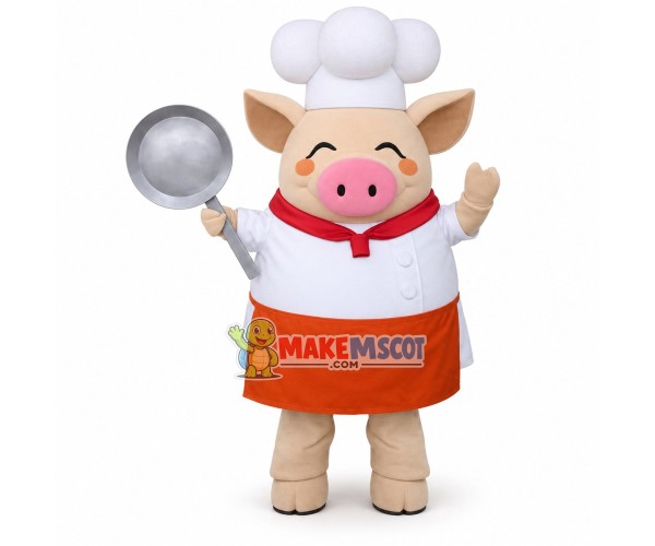 Pig Chef of Korean Restaurant Mascot Costume Pig Chef of Korean Restaurant Mascot Costume