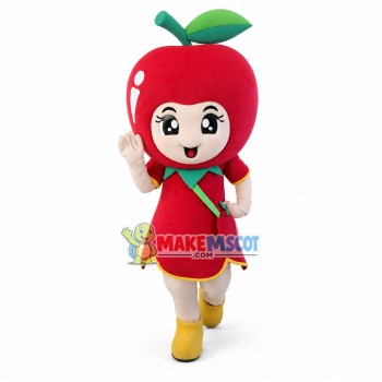 Cartoon Symbol Red Apple Doll Mascot Costume