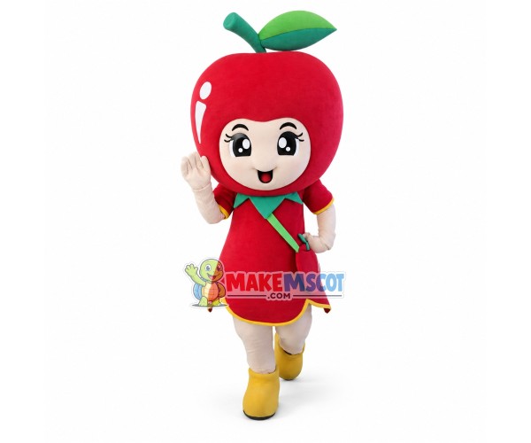 Cartoon Symbol Red Apple Doll Mascot Costume Cartoon Symbol Red Apple Doll Mascot Costume