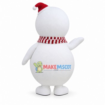 Vivid Christmas Blush Snowman Mascot Costume
