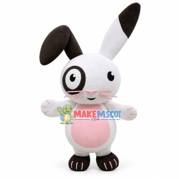 Cute Cartoon Soft White Bunny Mascot Costume Cute Cartoon Soft White Bunny Mascot Costume