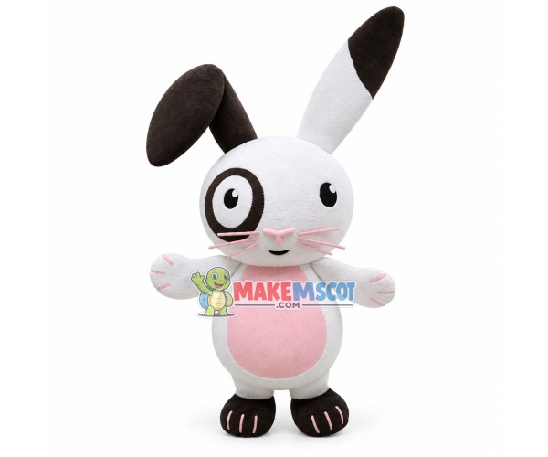 Cute Cartoon Soft White Bunny Mascot Costume Cute Cartoon Soft White Bunny Mascot Costume