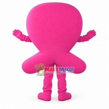 Cross-shaped Pink Cushion Cartoon Mascot Costume Cross-shaped Pink Cushion Cartoon Mascot Costume