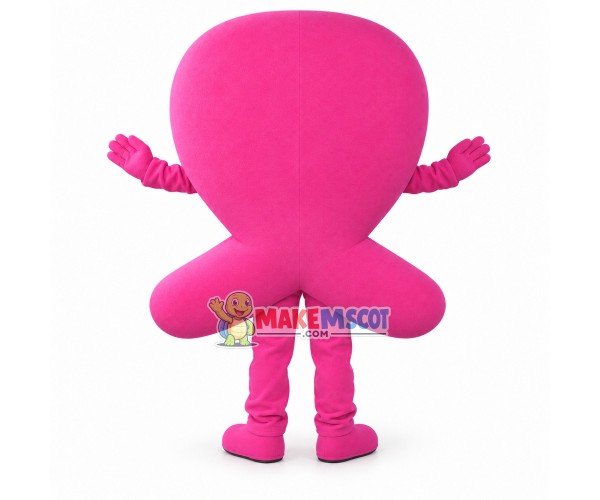 Cross-shaped Pink Cushion Cartoon Mascot Costume Cross-shaped Pink Cushion Cartoon Mascot Costume