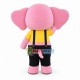 Pink Elephant Baby In Short Top Mascot Costume Pink Elephant Baby In Short Top Mascot Costume