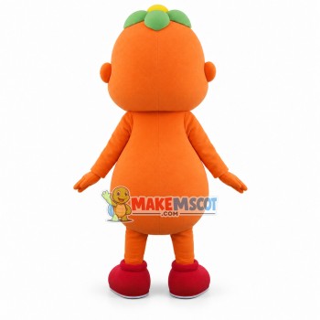 Soft Cartoon Doll With Flower Headband Mascot Costume Soft Cartoon Doll With Flower Headband Mascot Costume