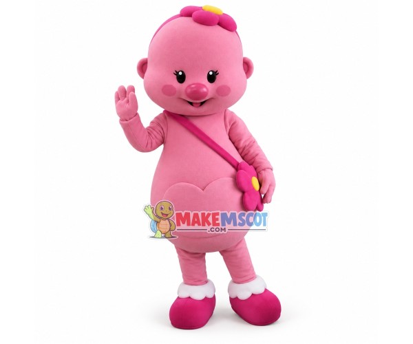 Soft Cartoon Doll With Flower Headband Mascot Costume Soft Cartoon Doll With Flower Headband Mascot Costume