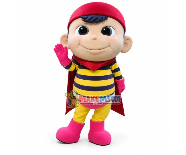 Sport Boy In The Bee Suit Mascot Costume