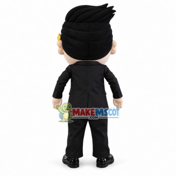 Fat Musician With Disdainful Expression Mascot Costume Fat Musician With Disdainful Expression Mascot Costume