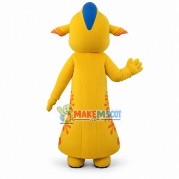 Peaceful Yellow Alien Mascot Costume Peaceful Yellow Alien Mascot Costume