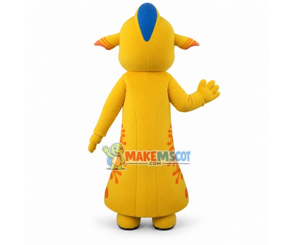 Peaceful Yellow Alien Mascot Costume Peaceful Yellow Alien Mascot Costume