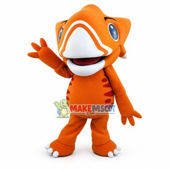 Orange Parrot-billed Dinosaur Baby Mascot Costume