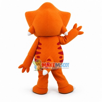 Orange Parrot-billed Dinosaur Baby Mascot Costume Orange Parrot-billed Dinosaur Baby Mascot Costume