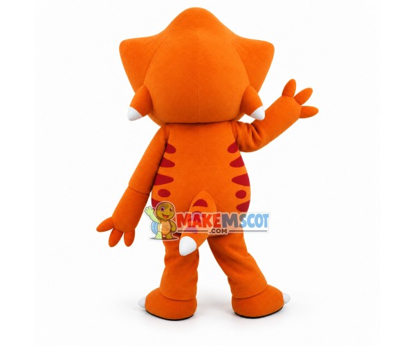 Orange Parrot-billed Dinosaur Baby Mascot Costume Orange Parrot-billed Dinosaur Baby Mascot Costume