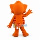 Orange Parrot-billed Dinosaur Baby Mascot Costume Orange Parrot-billed Dinosaur Baby Mascot Costume