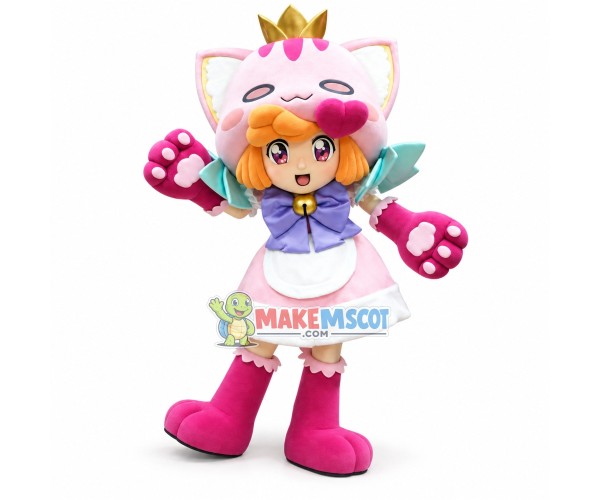 Transformed Cat Girl Miko God Rico Mascot Costume