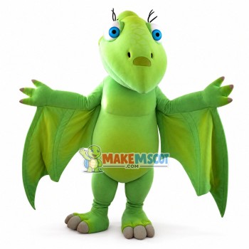 Sharp-billed Green Pterodactyl Mascot Costume Sharp-billed Green Pterodactyl Mascot Costume